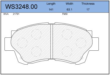Колодки Jeenice передние WS3248.00 купить,NaN