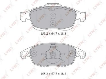 Колодки LYNXauto BD-2223 купить,NaN
