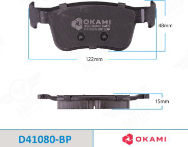 Колодки Okami D41080-BP купить,NaN