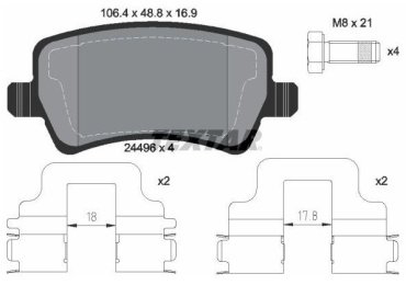 Колодки Textar 2449602 купить,NaN
