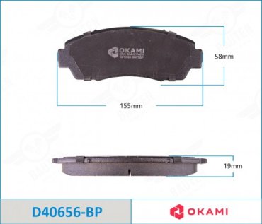 Колодки Okami D40656BP купить,NaN