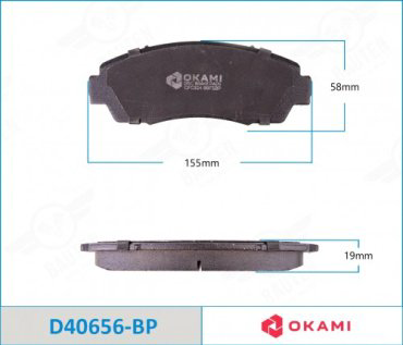 Колодки Okami D40656BP купить,NaN