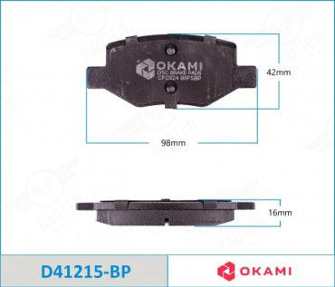 Колодки Okami D41215BP купить,NaN