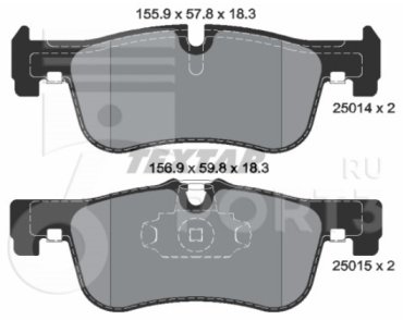 Колодки Textar 2501401 купить,NaN