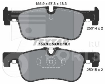 Колодки Textar 2501401 купить,NaN