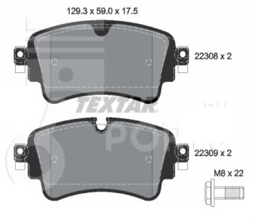 Колодки Textar 2230801 купить,NaN