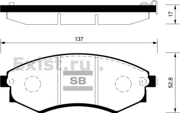 Колодки Sangsin Brake передние SP1048 4 шт купить,NaN