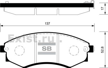 Колодки Sangsin Brake передние SP1048 4 шт купить,NaN