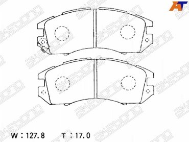 Колодки AKEBONO передние AN295WK 4 шт купить,NaN