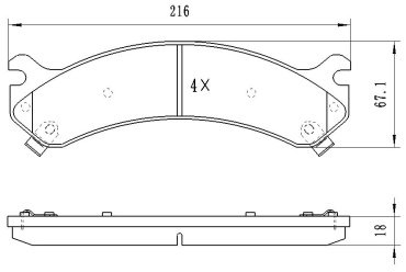 Колодки Winkod передние W1500BP 4 шт купить,NaN