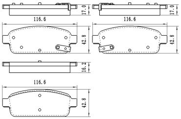 Колодки Winkod задние W2143202BP купить,NaN