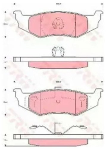 Колодки TRW задние GDB4119 купить,NaN