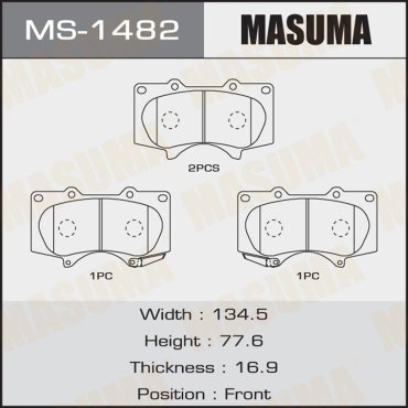Колодки MASUMA передние MS-1482 2 шт купить,NaN