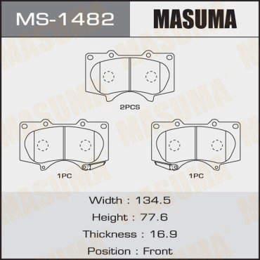 Колодки MASUMA передние MS-1482 2 шт купить,NaN
