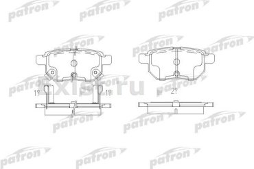 Колодки PATRON задние PBP4042 4 шт купить,NaN