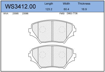 Колодки Jeenice передние WS3412.00 купить,NaN