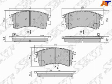 Колодки SAT передние STG2YS3328Z 4 шт купить,NaN