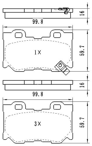 Колодки Winkod задние W1626BP купить,NaN
