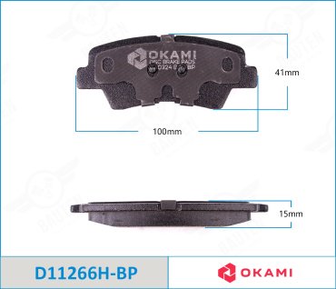 Колодки Okami D11266H-BP купить,NaN