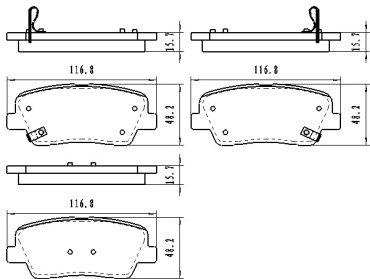 Колодки Winkod задние W2127402BP 4 шт купить,NaN
