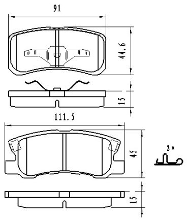 Колодки Winkod задние W280322BP купить,NaN
