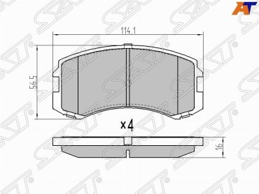Колодки SAT передние STMR569233 4 шт купить,NaN