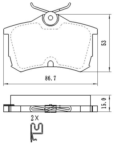 Колодки Winkod задние W1772BP купить,NaN