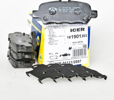 Колодки ICER задние 181901203 4 шт