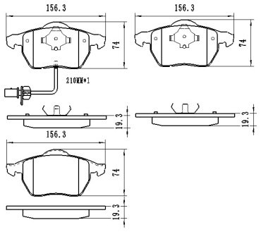 Колодки Winkod передние W1699BP