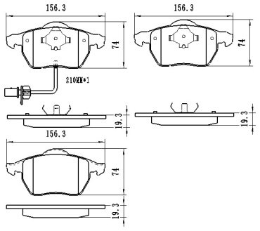 Колодки Winkod передние W1699BP