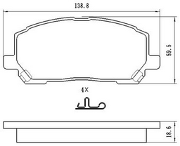Колодки Winkod передние W0124BP