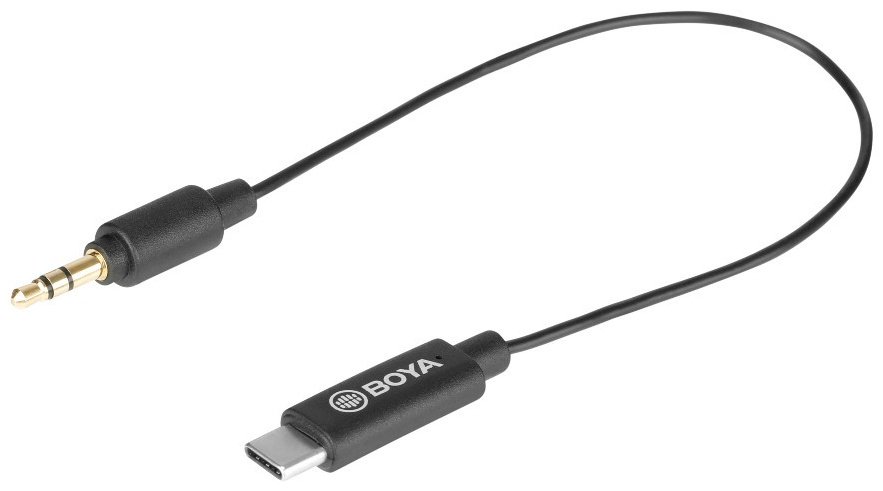 Кабель Boya 3.5 mm jack - USB Type-C 0.2 м купить,NaN