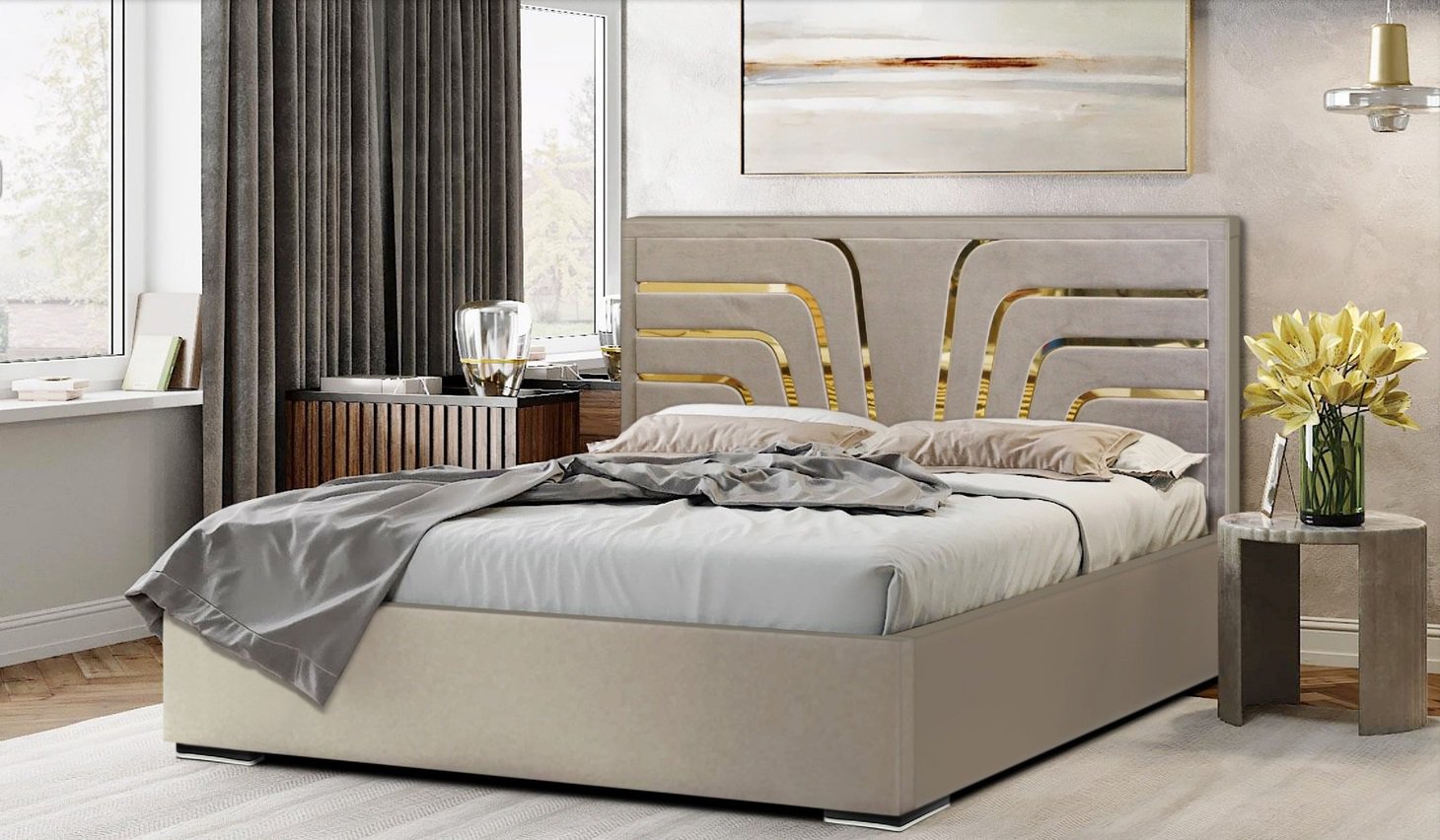 Кровать Elegant Liberty 180х200см бежевая