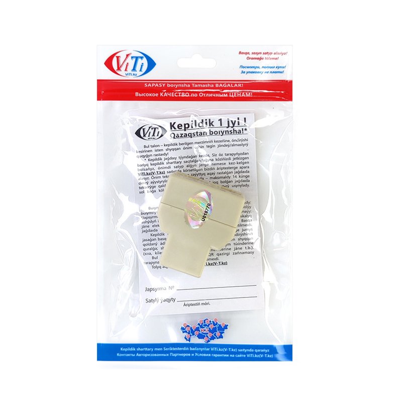 Переходник ViTi RJ-45 1/2 белый купить,0