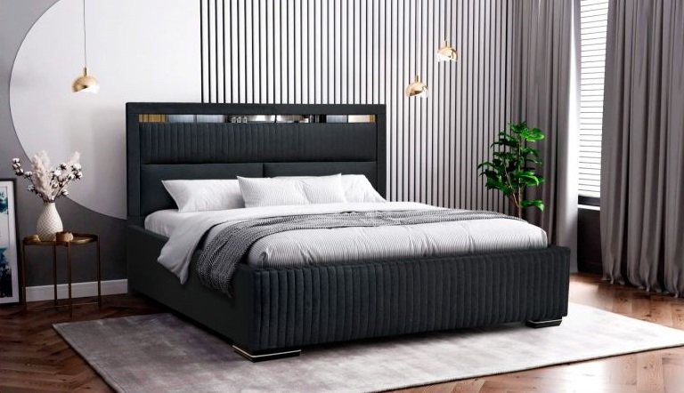 Кровать Elegant Novella 180х200см черная