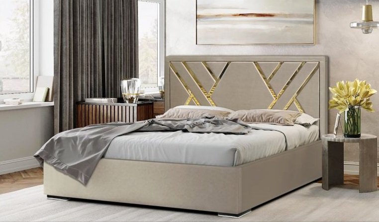 Кровать Elegant Diamond 180х200см бежевая