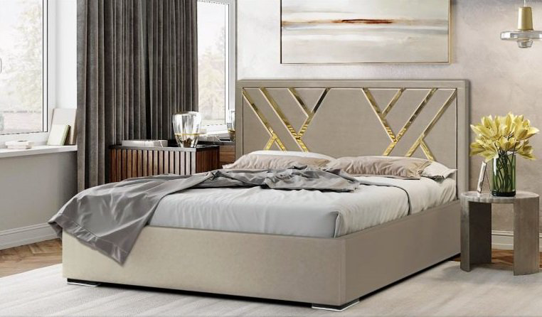 Кровать Elegant Diamond 180х200см бежевая