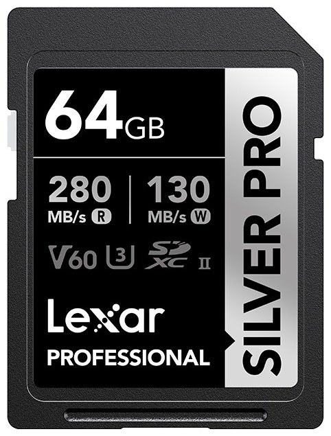 Карта памяти Lexar Secure Digital XC SILVER PRO LSDSIPR064G-BNNNG 64 Гб купить,NaN