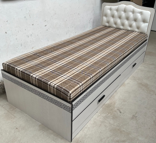 Кровать Elegant Вера 80х190см с матрасом бодяга светлая