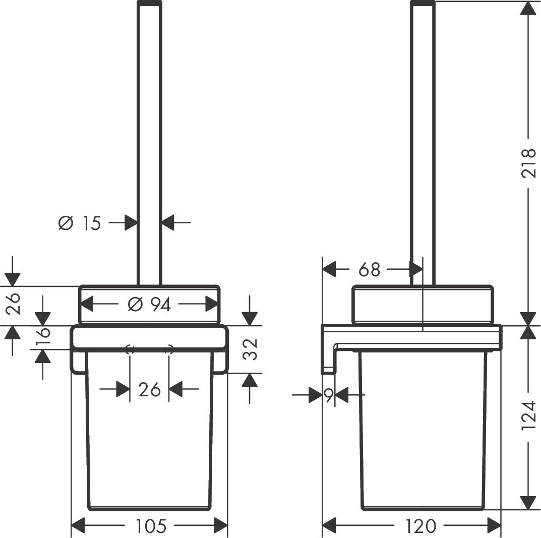 HansGrohe 41752990, металл, стекло