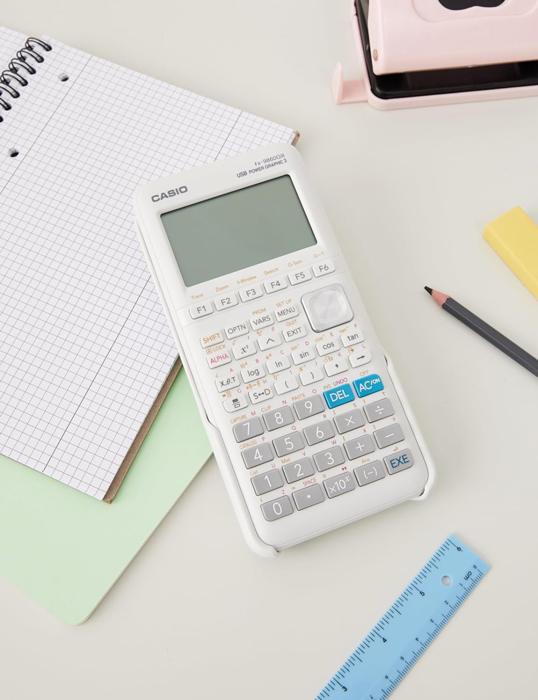 CASIO FX-9860GIII-W-ET, 10+2-разрядный, белый