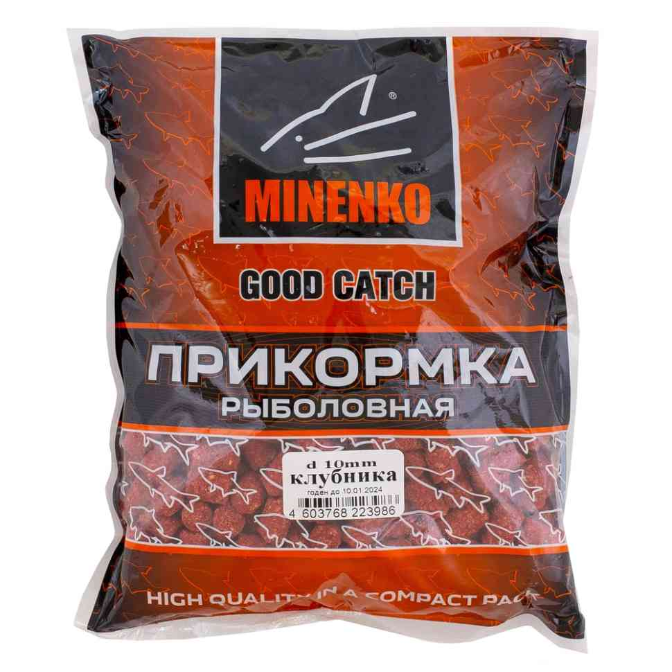 Пеллетс Minenko Good Catch Клубника 10мм 700гр