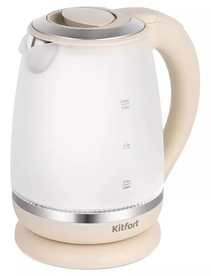 Электрочайник Kitfort KT-6602 бежевый купить,NaN