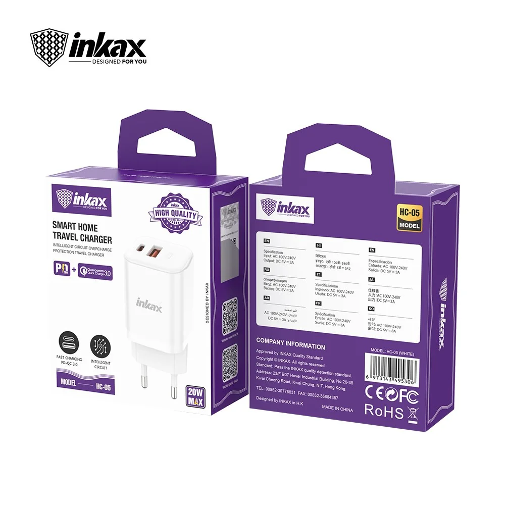 Адаптер питания Inkax HC-05 20W White купить,NaN