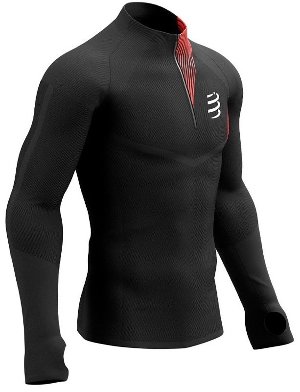Лонгслив Compressport черный купить,NaN