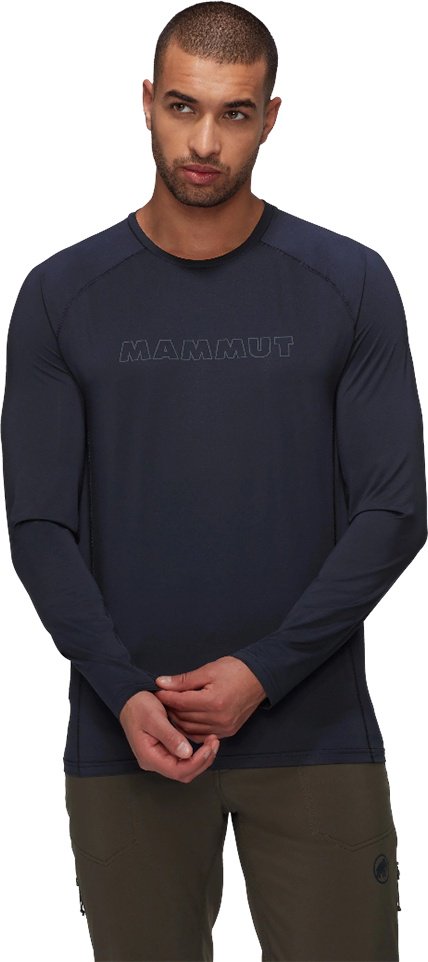 Лонгслив Mammut синий купить,NaN