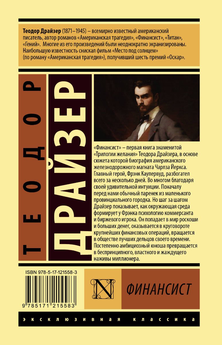 Художественная литература Драйзер Т. Финансист купить,NaN