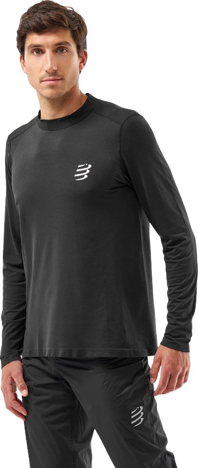 Лонгслив Compressport черный купить,39900