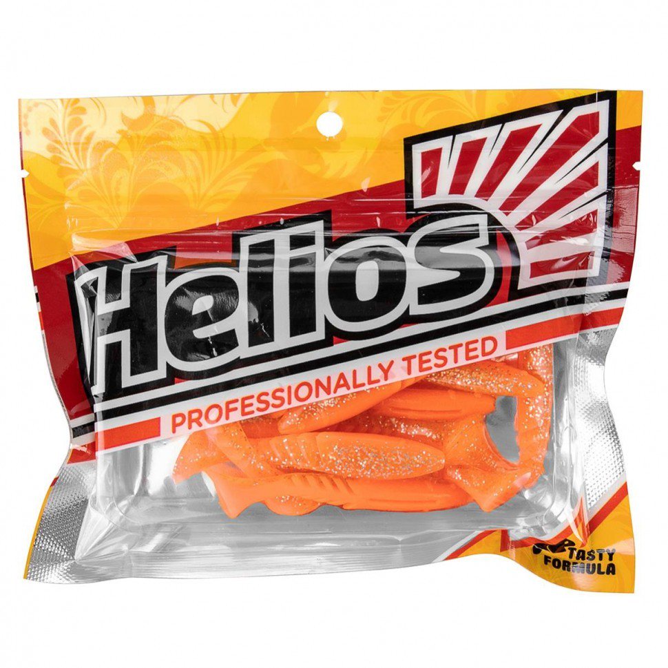 Виброхвост Helios Slash 67мм Orange & Sparkles HS-19-022 купить,NaN