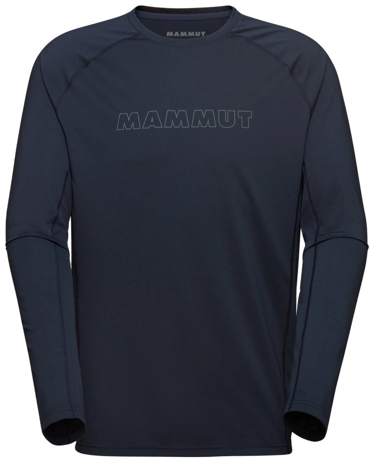 Лонгслив Mammut синий купить,NaN